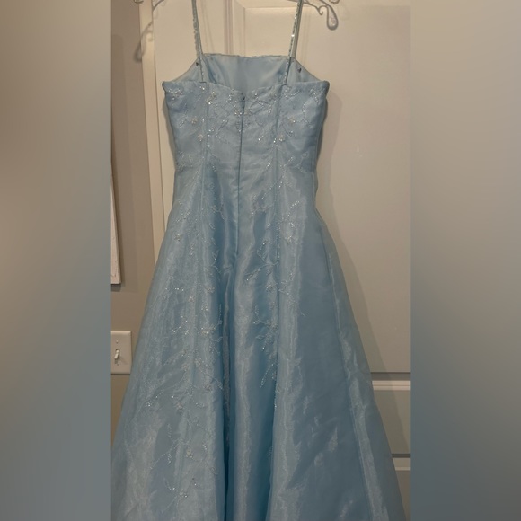 Blue dress with sliver glitter detailing! - Picture 5 of 11
